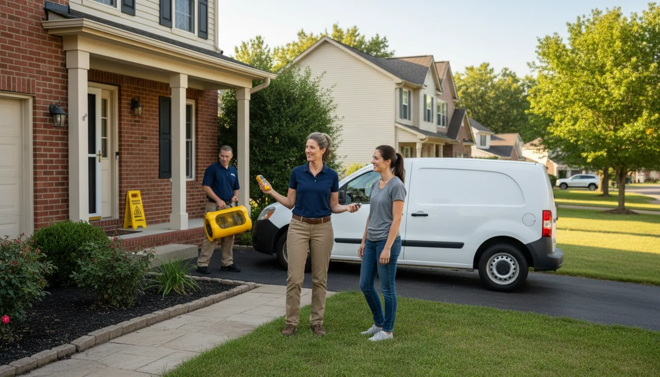 Residential water damage restoration in Baskin, LA